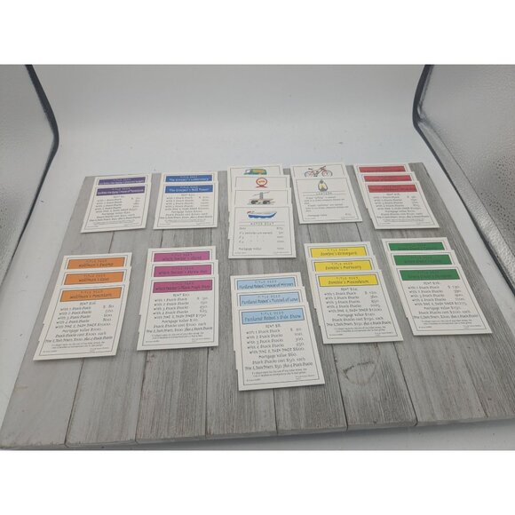 Vintage Monopoly Scooby-Doo Ed Game Replacement Property Cards Complete - Picture 1 of 9